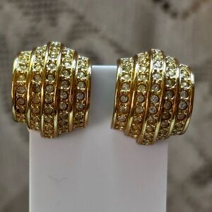 vintage 80’s Christian Dior clip-on earrings earhuggers